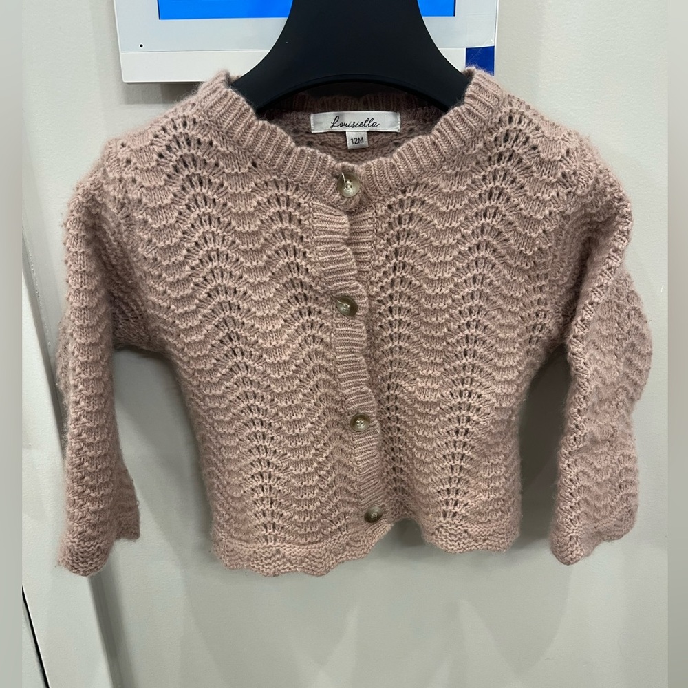 Louisiella Mauve Cardigan size 12 months